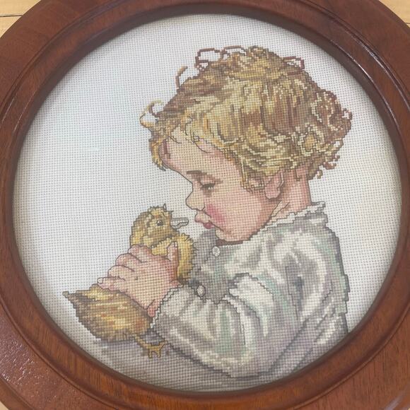 Vintage 89 Cross Stitch "My Baby Duck" / Pattern 1930s Painting by Tousey Fangle - Picture 6 of 15